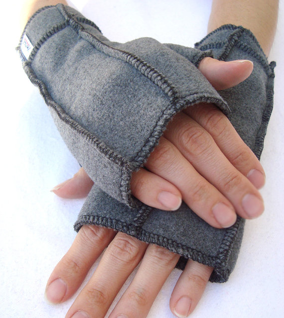 Gray Fingerless Xmittens