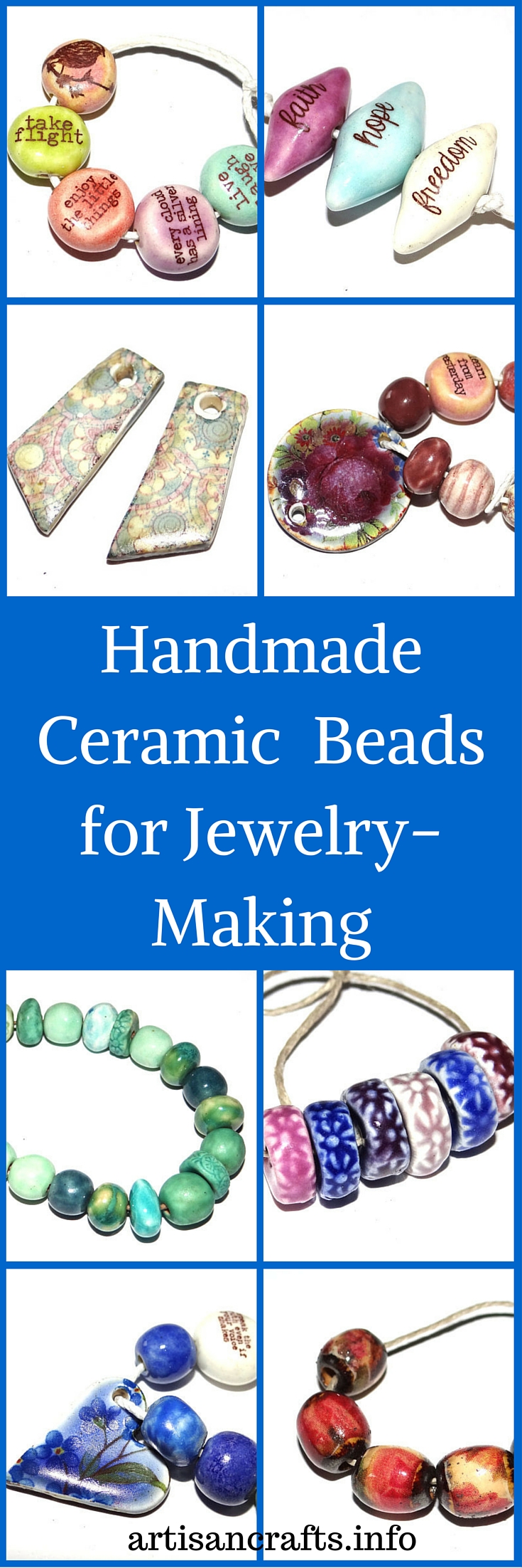 Handmade Ceramic Beads for Jewelry-Making