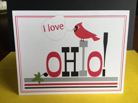I Love Ohio Greeting Card