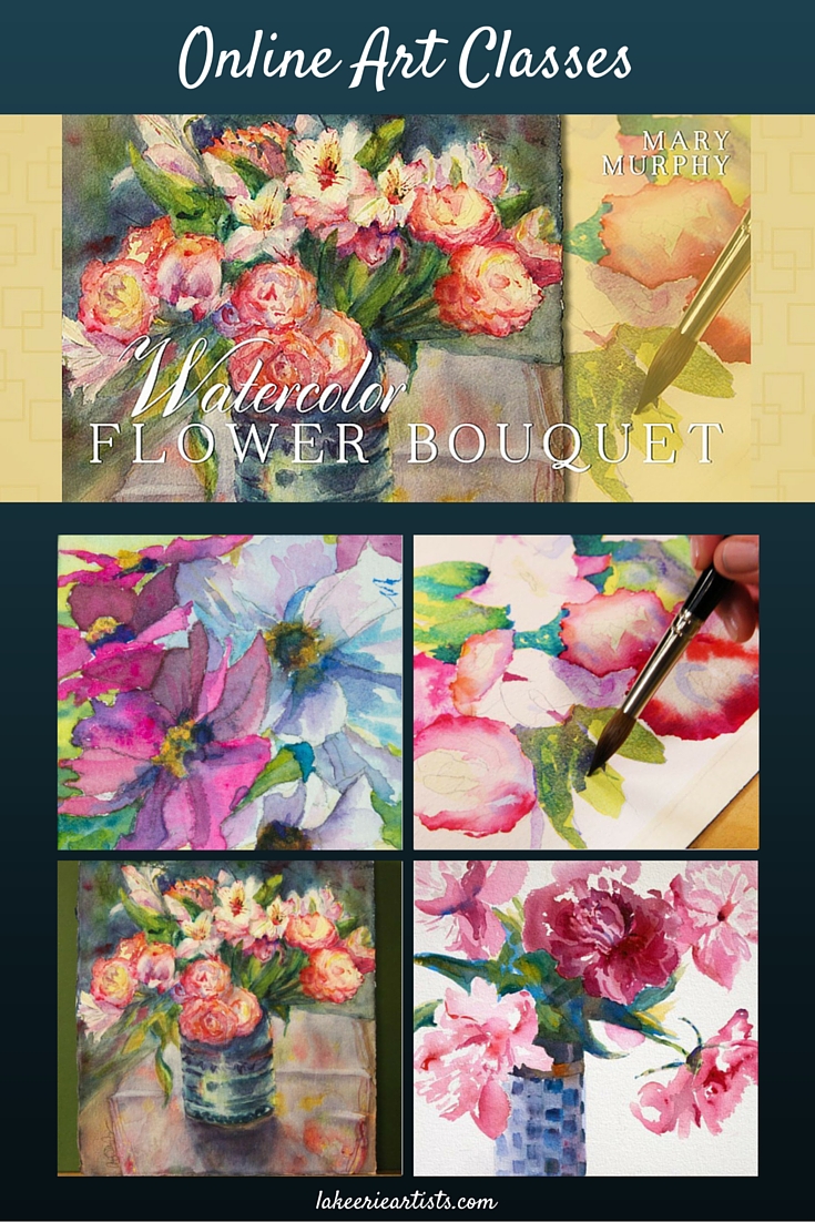 Learn to Paint a Watercolor Flower Bouquet